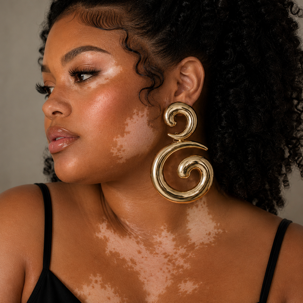 Golden Halo Swirl Earrings