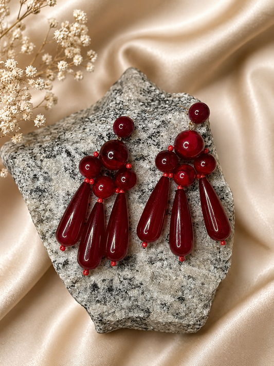 Ruby Angel Earrings