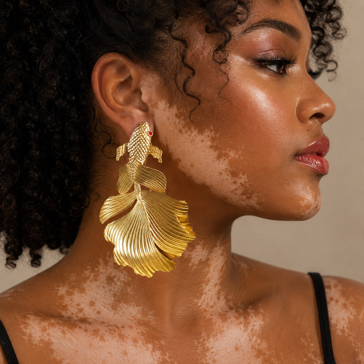 Cute & Koi Gold Earrings