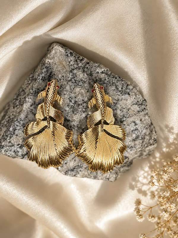 Cute & Koi Gold Earrings